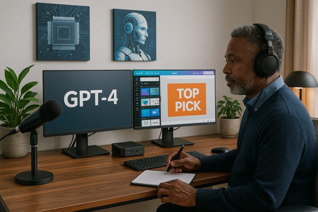 A creator using ChatGPT for outlining their video content